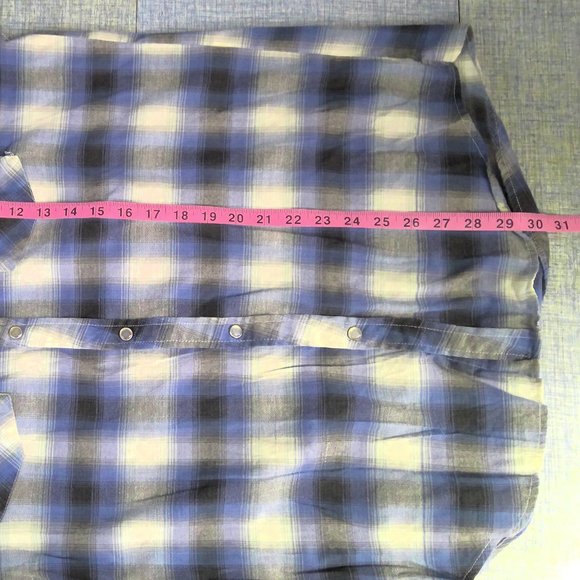 Vintage Outback Rider Western Pearl Snap Shirt Check Large - Picture 7 of 7
